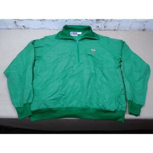 Vintage 80s Beck's Beer Full Zip Windbreaker Green Nylon Drinking Alchohol Sz XL
